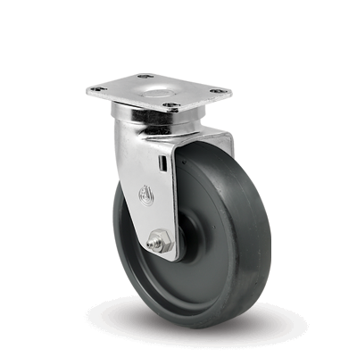 Set of 4 Swivel Plate Casters with 4" Polyurethane Wheels Jarvis Brand