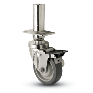 Adjustable Height Caster w/ Top Plate